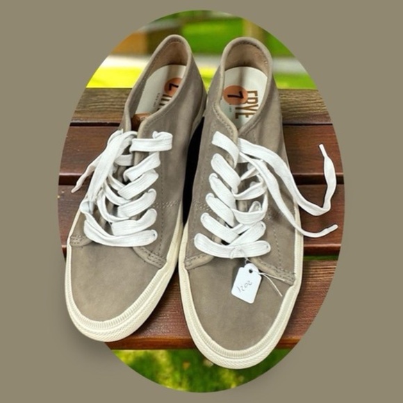 Frye, Woman, Tennis shoes, Gray-Brown, Size 7, Leather, Lace Up.! - Picture 1 of 11